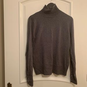 Grey Turtleneck Sweater